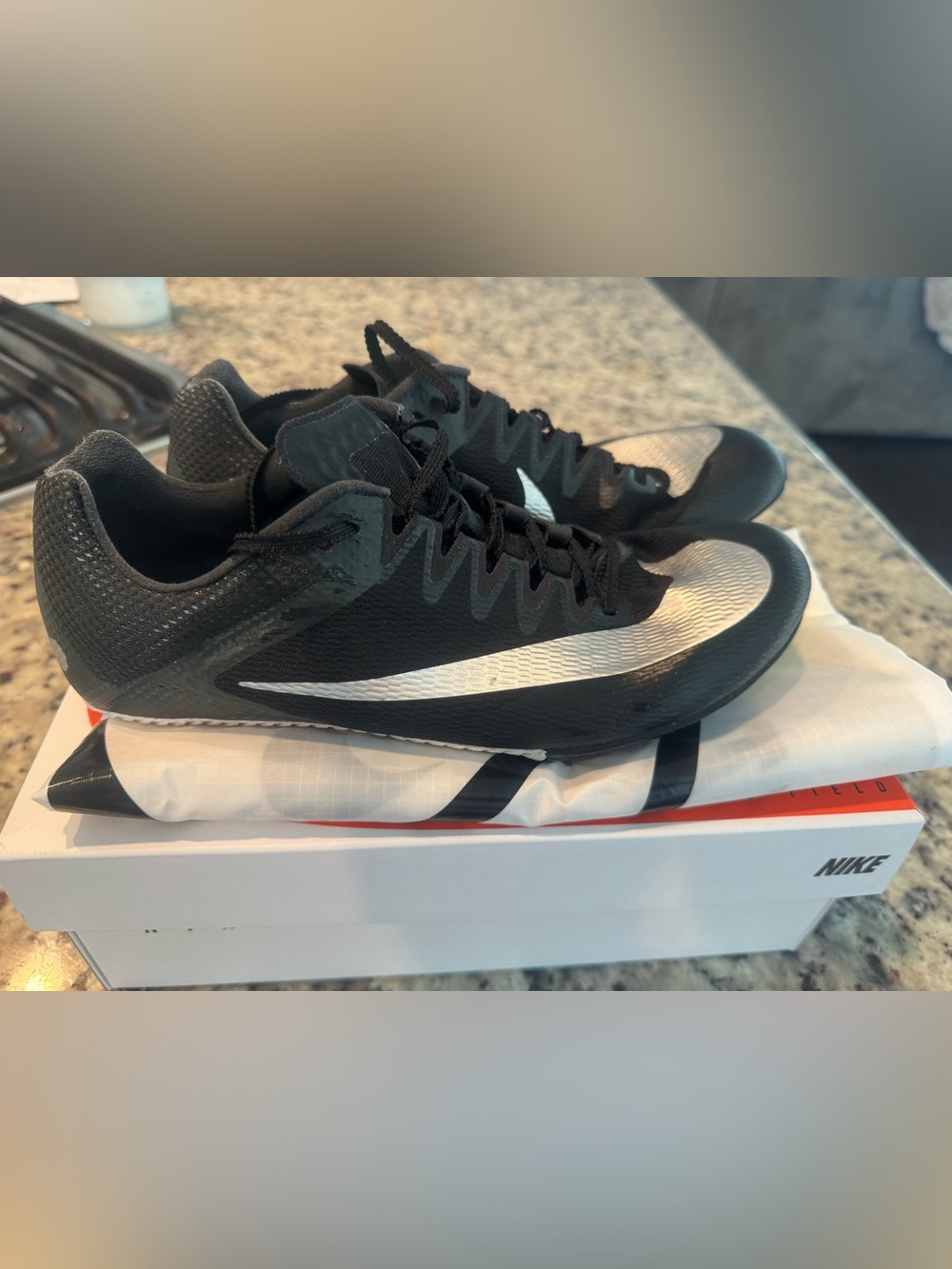 Nike Black Athletic Sneakers with White Swoosh